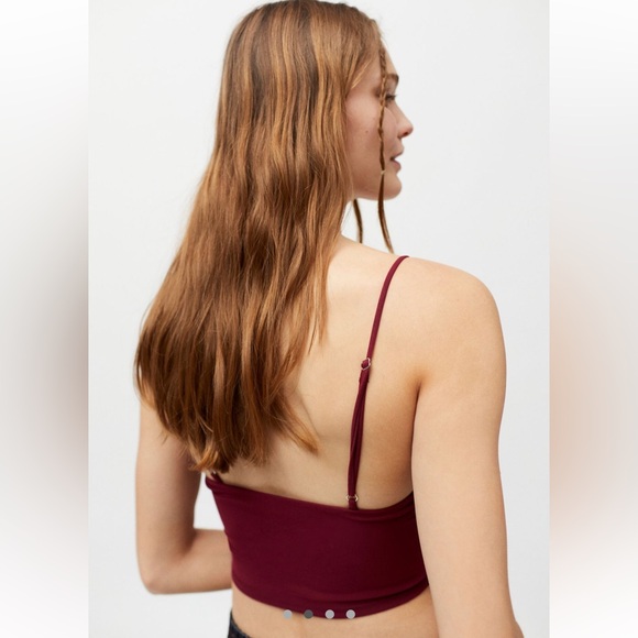 urban outfitters sweetheart mesh tie front cami - Picture 2 of 4